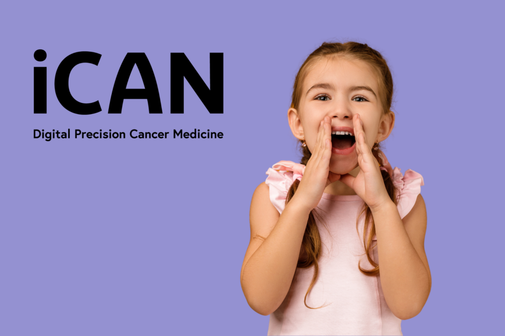 iCAN logo and a child shouting